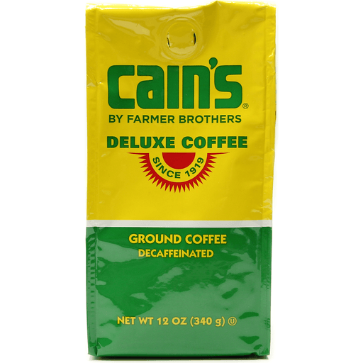 slide 1 of 1, Cain's Coffee Deluxe Decaf, 12 oz