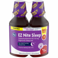 slide 1 of 1, Kroger Ez Nite Sleep Berry Flavor Night-Time Sleep-Aid Twin Pack, 2 ct; 12 fl oz