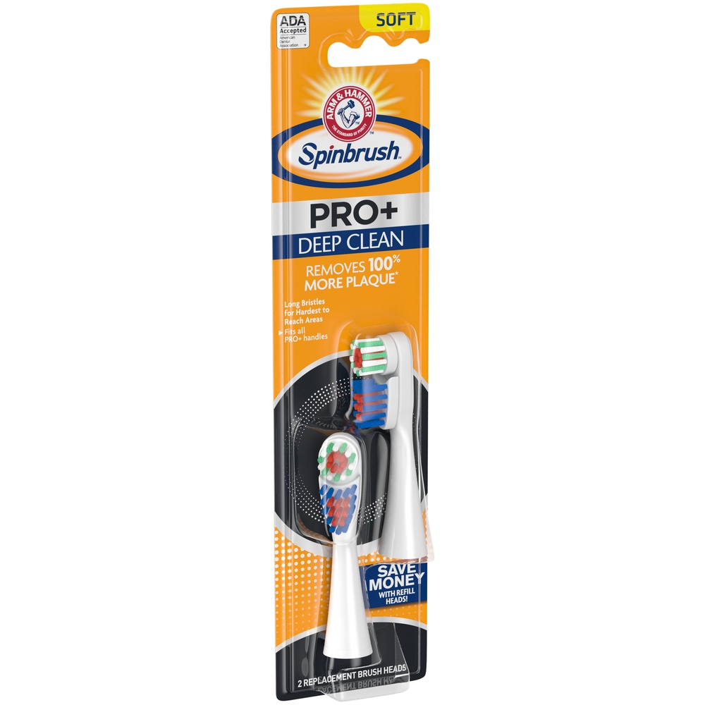 slide 3 of 5, ARM & HAMMER Spinbrush Truly Radiant Deep Clean Toothbrush Head, 2 ct