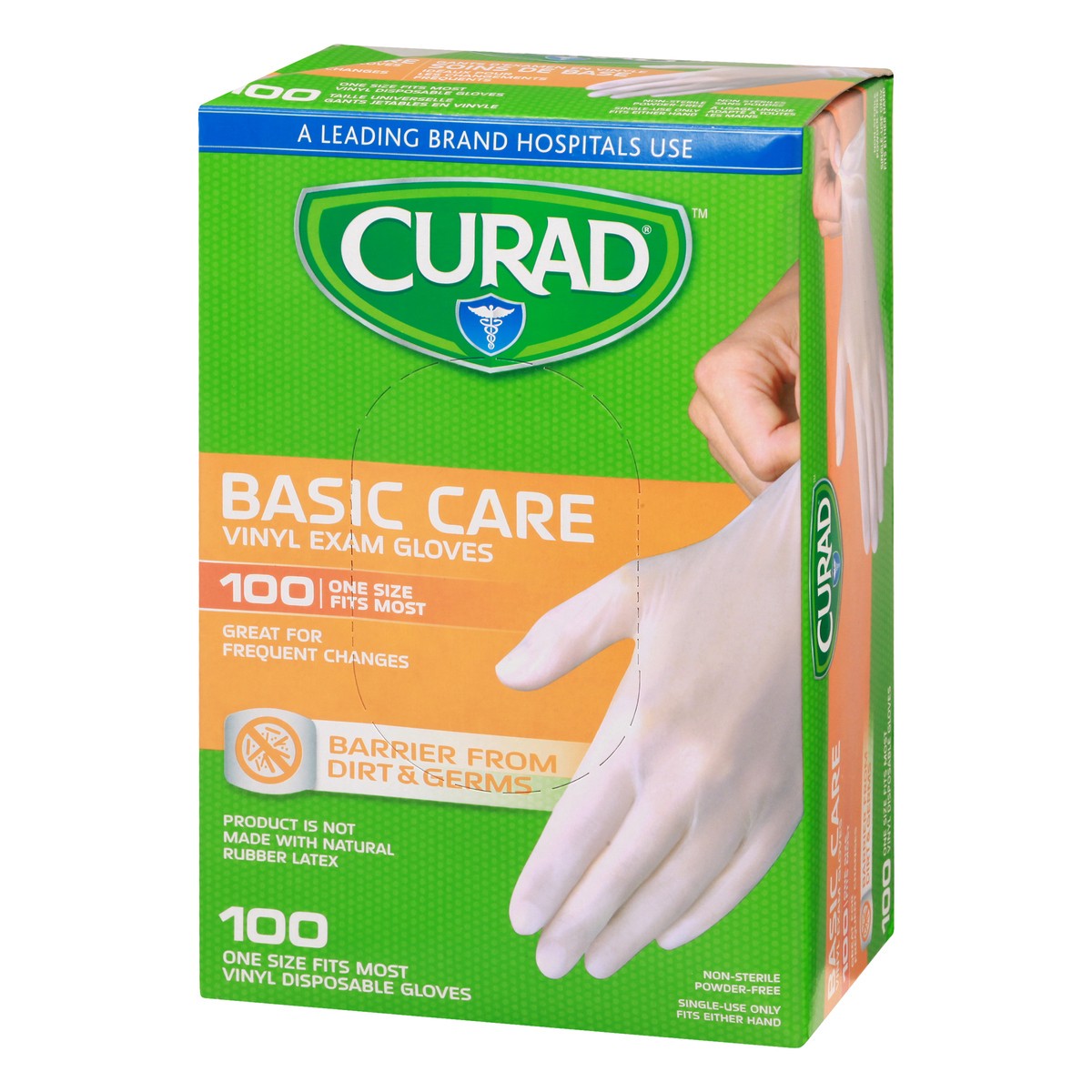 slide 3 of 12, Curad Vinyl Exam Gloves 100 ea, 100 ct