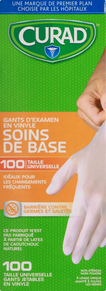 slide 6 of 12, Curad Vinyl Exam Gloves 100 ea, 100 ct