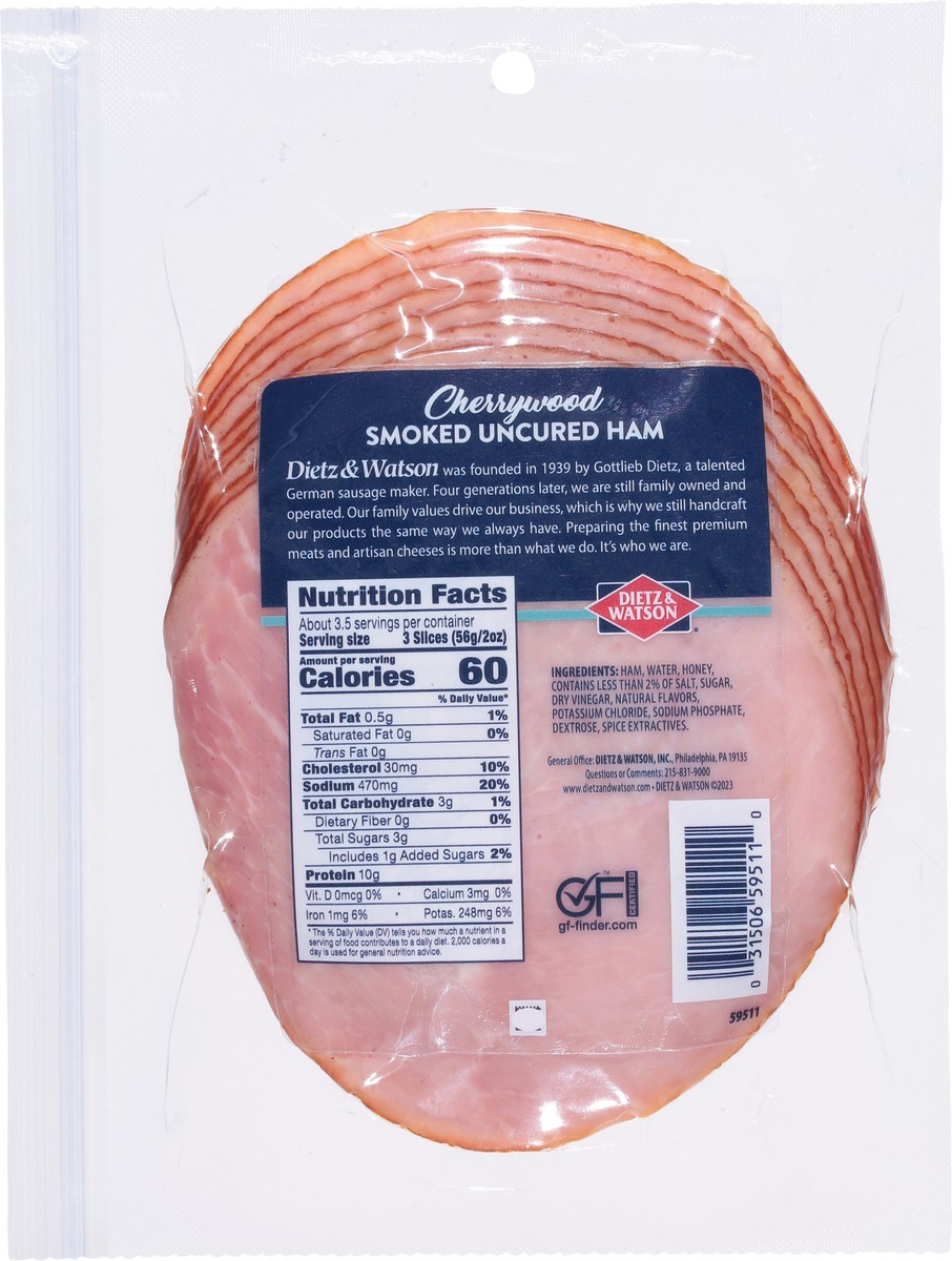 slide 11 of 14, Dietz & Watson Cherrywood Smoked Uncured Ham 7 oz, 7 oz