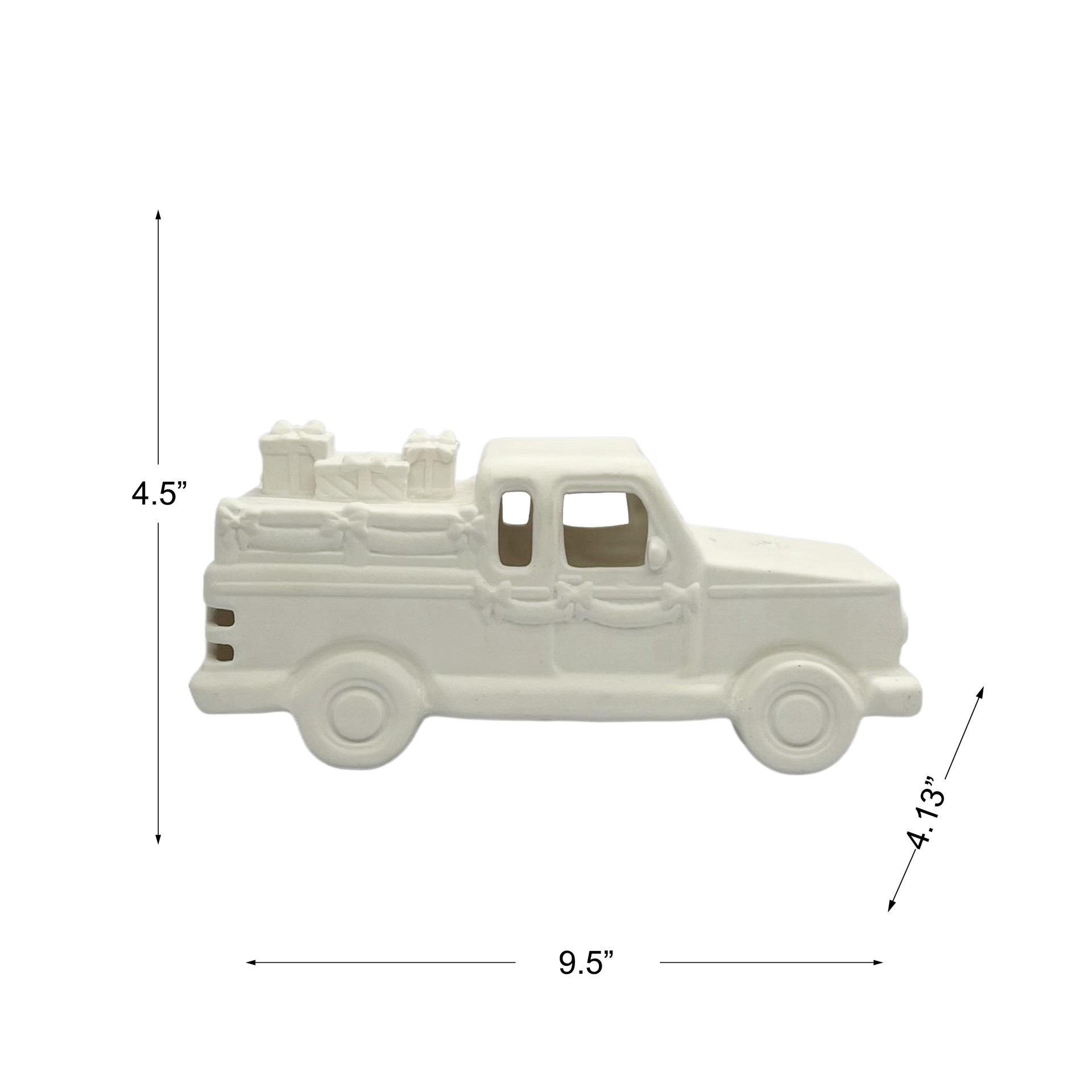 slide 5 of 7, 9.5" Led Diy Ceramic Farm Truck Decor By Make Market, 9.5 in x 4.13 in x 4.5 in
