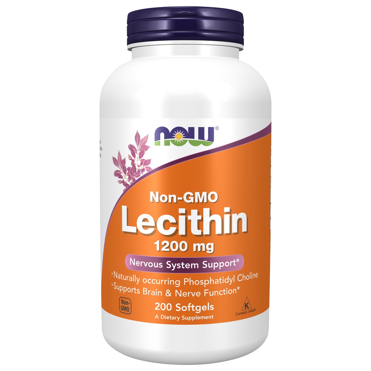 slide 1 of 4, NOW Lecithin 1200 mg - 200 Softgels, 200 ct