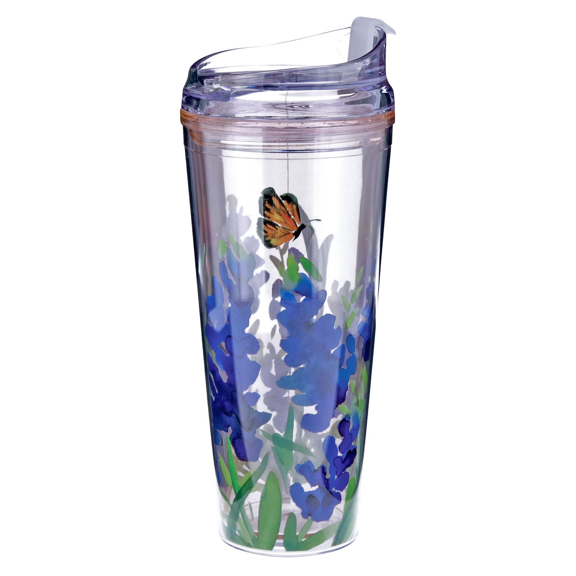 slide 1 of 1, Haven & Key Bluebonnet Blush Double Wall Plastic Tumbler, 22 oz