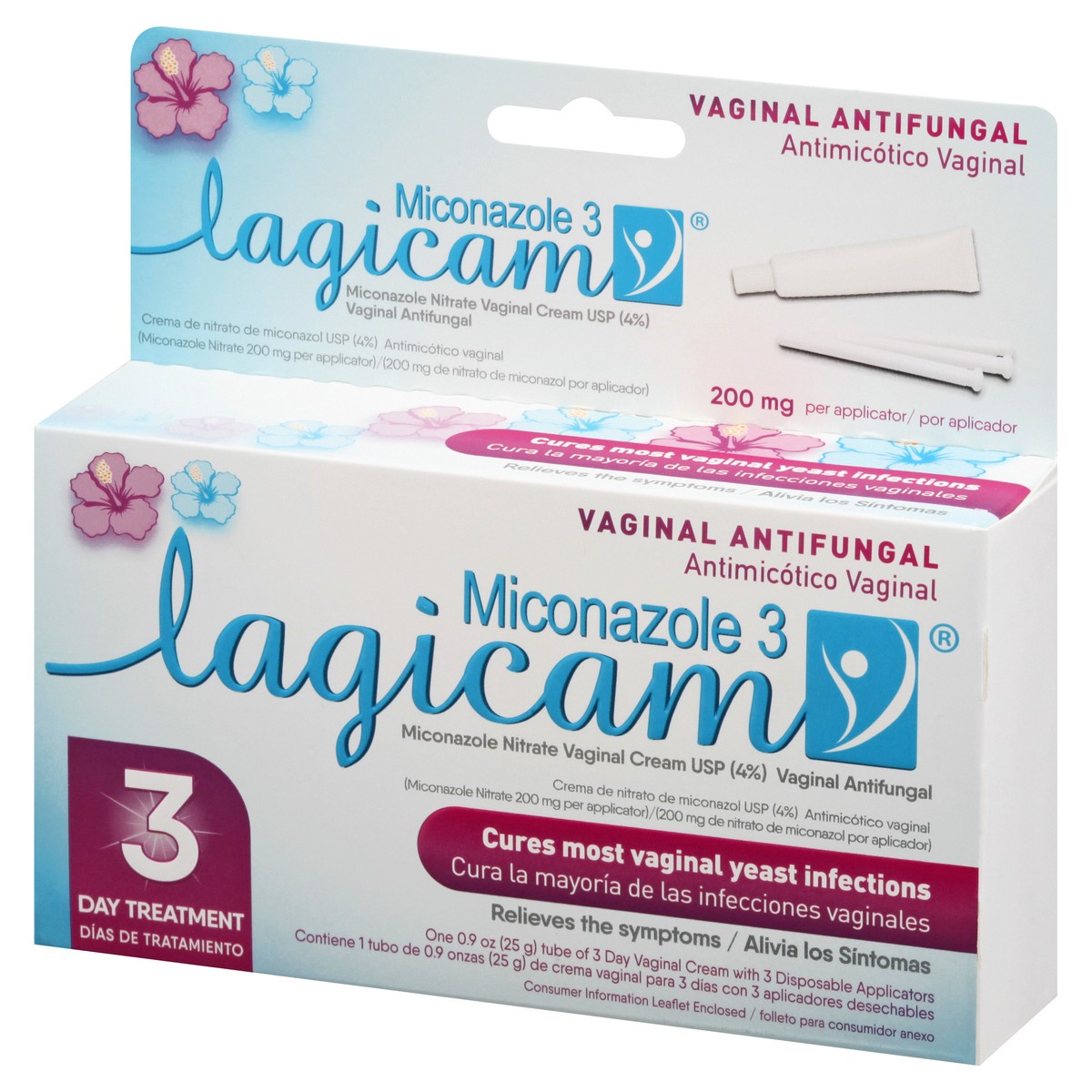 slide 3 of 9, Lagicam 200 mg Miconazole 3 Vaginal Antifungal 3 ea, 3 ct