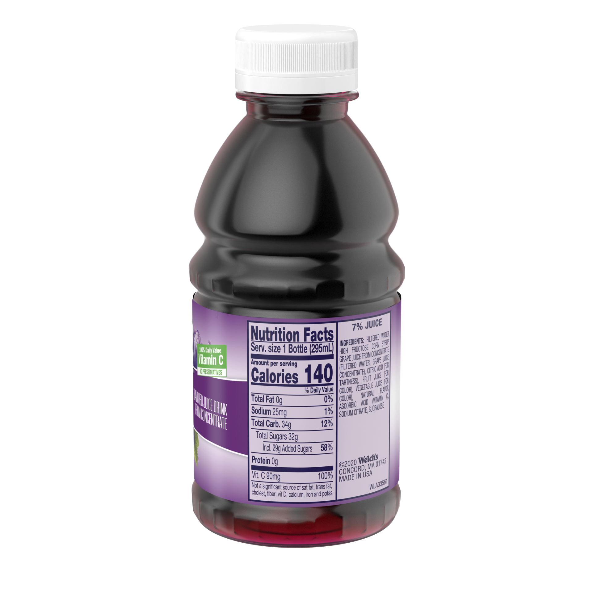 slide 4 of 4, Welch's Grape Juice Drink, 10 fl oz On-the-Go Bottle, 10 oz