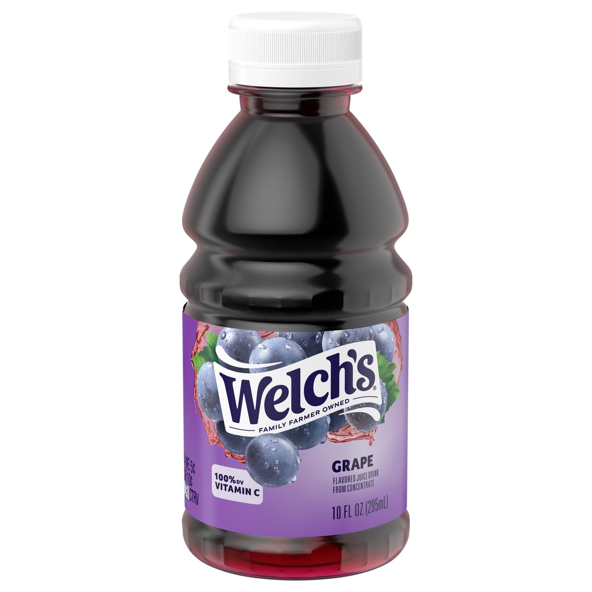 slide 1 of 4, Welch's Grape Juice Drink, 10 fl oz On-the-Go Bottle, 10 oz