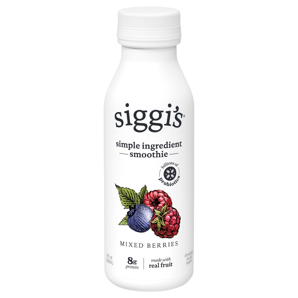 slide 1 of 2, Siggi's siggi’s Probiotic Drinkable Lowfat Yogurt, Mixed Berries, 8 fl. oz., 8 fl oz