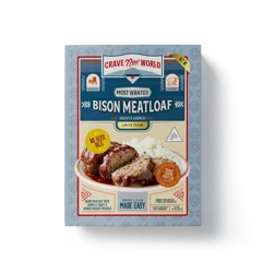 Crave New World Bison Meatloaf Frozen Meal, 11 oz