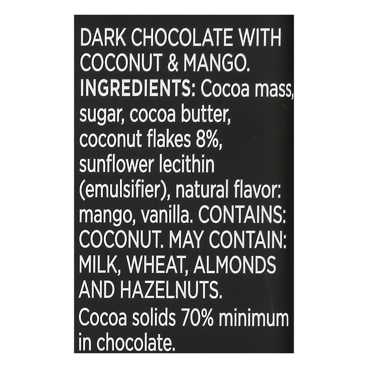 slide 3 of 10, Divine Chocolate 70% Cocoa Coconut & Mango Dark Chocolate 3 oz, 3 oz