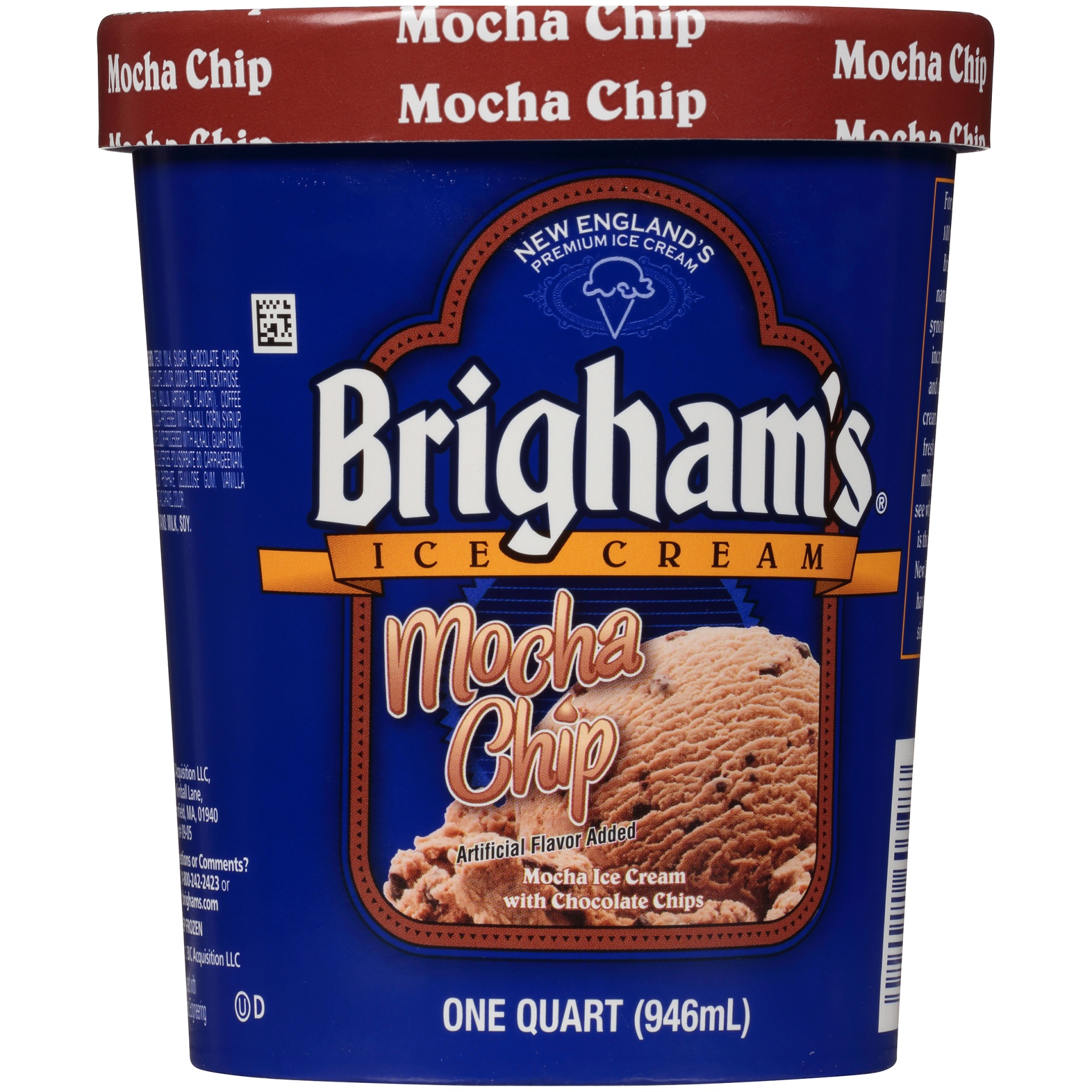 slide 2 of 7, Brigham's Mocha Chip Ice Cream, 1 qt