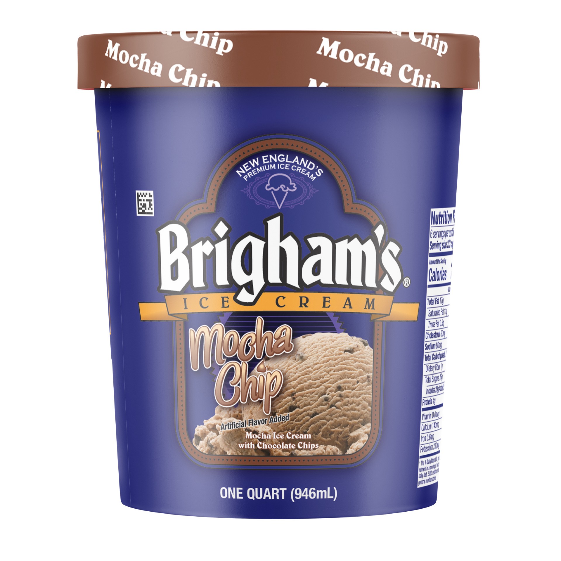 slide 1 of 11, Brigham's Ice Cream Mocha Chip, 1 qt