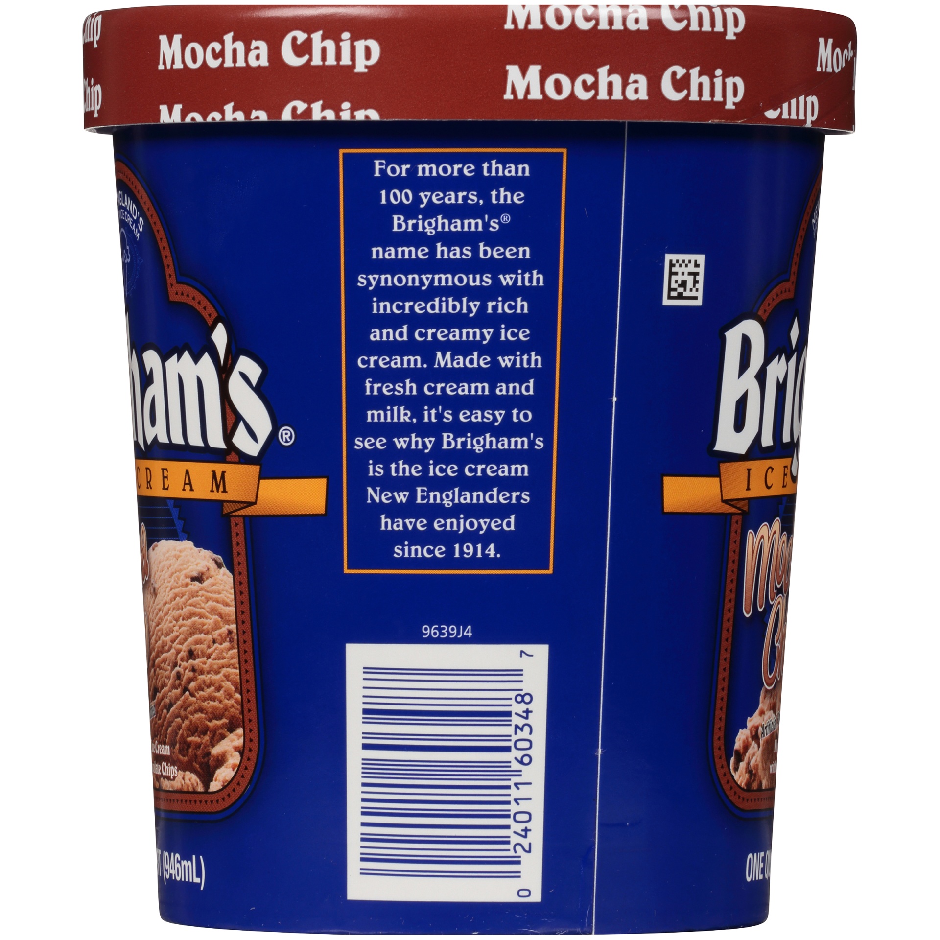 slide 4 of 7, Brigham's Mocha Chip Ice Cream, 1 qt