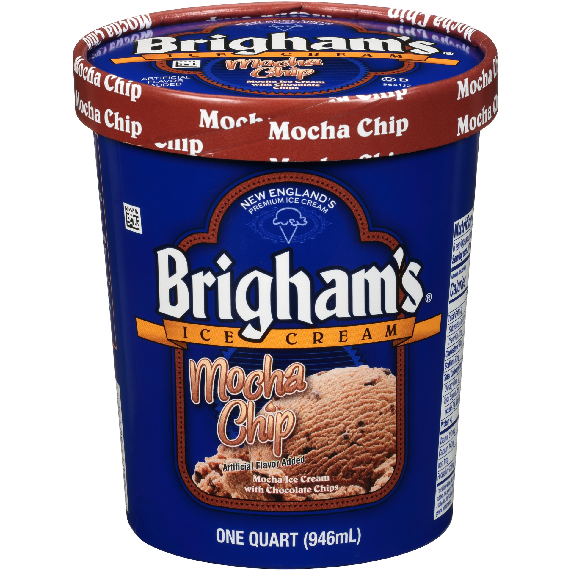 slide 1 of 7, Brigham's Mocha Chip Ice Cream, 1 qt