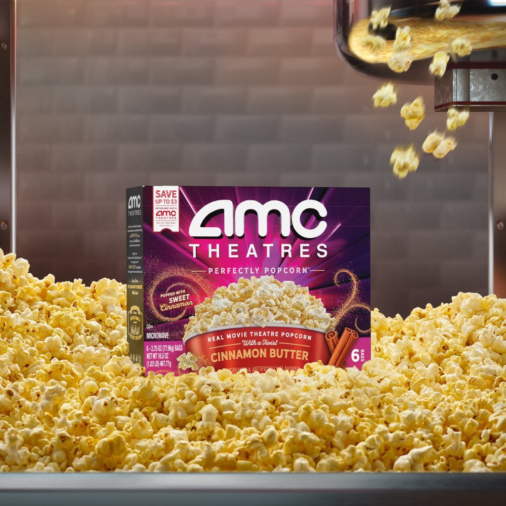 slide 5 of 6, AMC Theatres Perfectly Popcorn™ Cinnamon Butter Popcorn, 6 bags / 2.75 oz