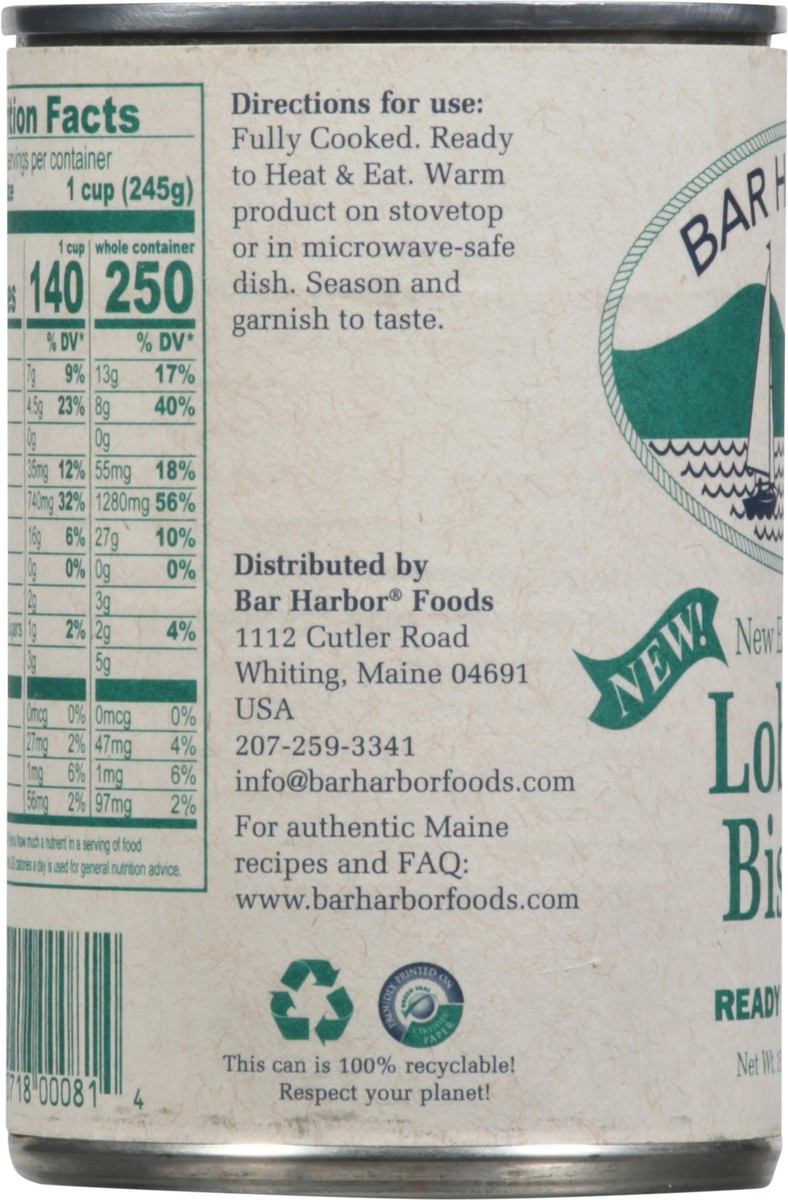 slide 4 of 9, Bar Harbor Soup Lobster Bisque, 15 oz