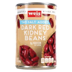 Weis Quality No Salt Added Dark Red Kidney Beans - 15.5 oz