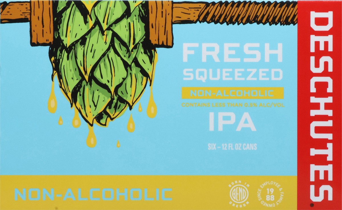 slide 11 of 11, Deschutes Brewery Fresh Squeezed, Non-Alcoholic IPA, Craft Beer, 0.5%ABV, 6 ct