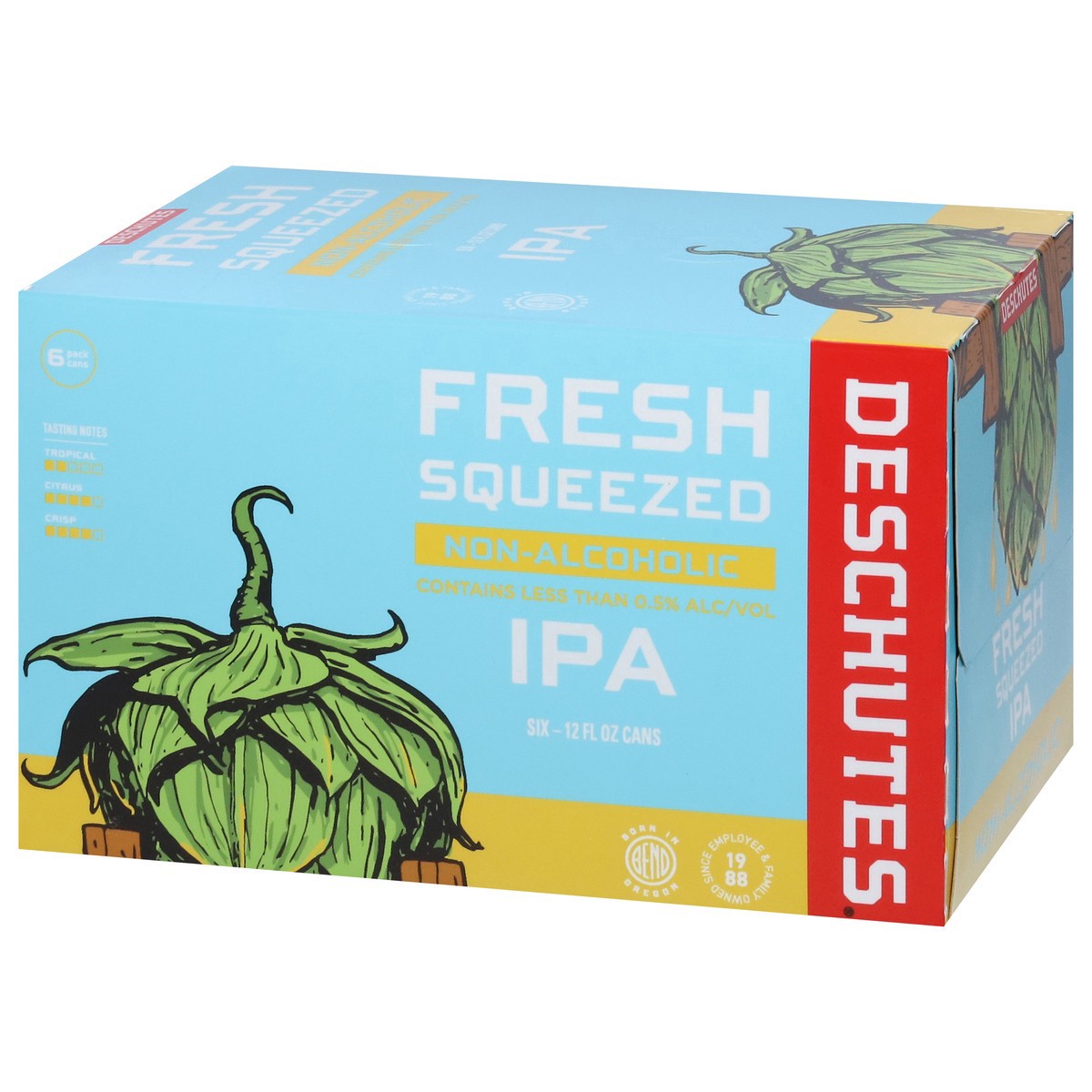 slide 4 of 11, Deschutes Brewery Fresh Squeezed, Non-Alcoholic IPA, Craft Beer, 0.5%ABV, 6 ct