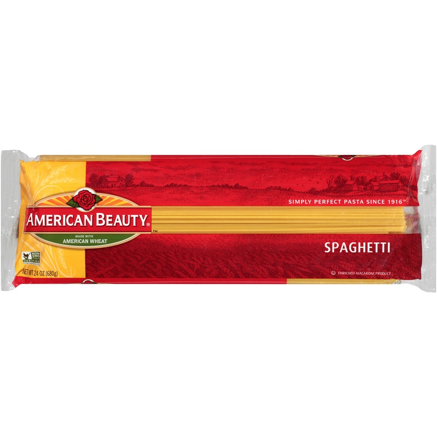 slide 1 of 6, American Beauty Spaghetti Pasta, 24 oz