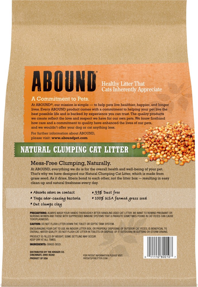 slide 2 of 4, Abound Natural Clumping Cat Litter, 8.5 lb