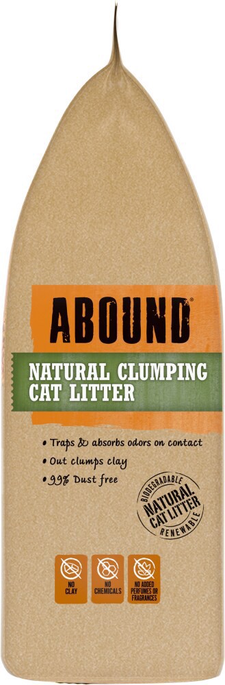 slide 4 of 4, Abound Natural Clumping Cat Litter, 8.5 lb