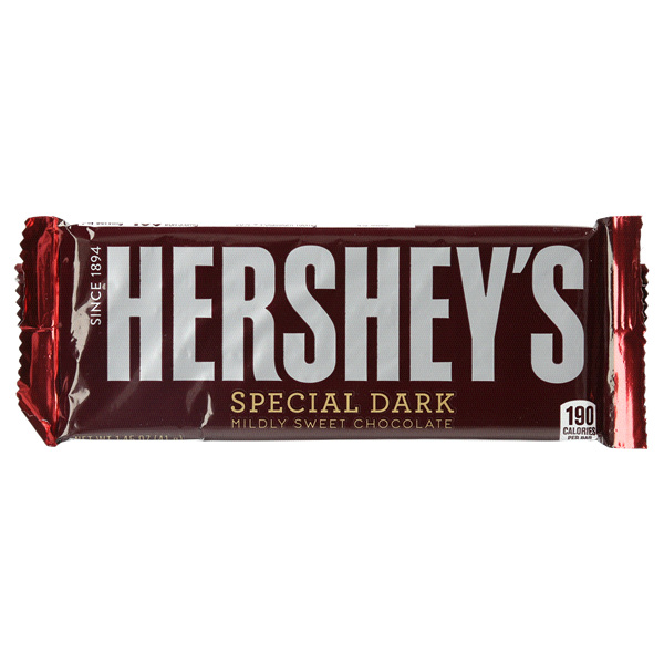 slide 1 of 1, Hershey's Special Dark Mildly Sweet Chocolate Bar, 1.45 oz
