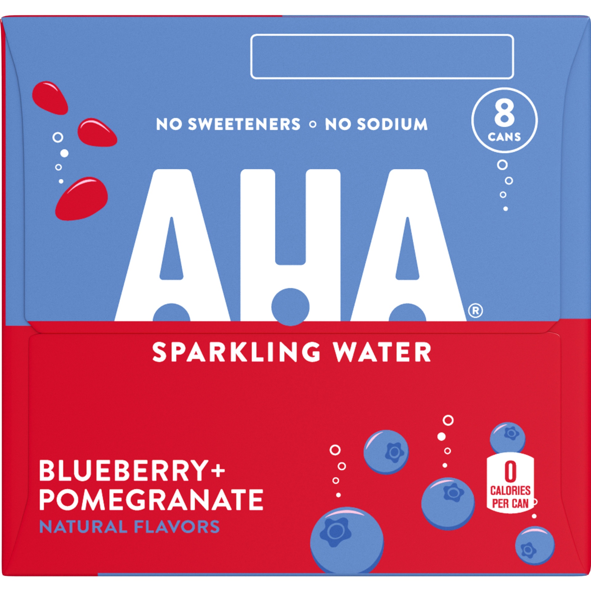 slide 8 of 17, AHA Blueberry & Pomegranate Sparkling Water, 8 ct; 12 fl oz