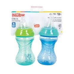 Nuby Clik It Soft Straw Cups