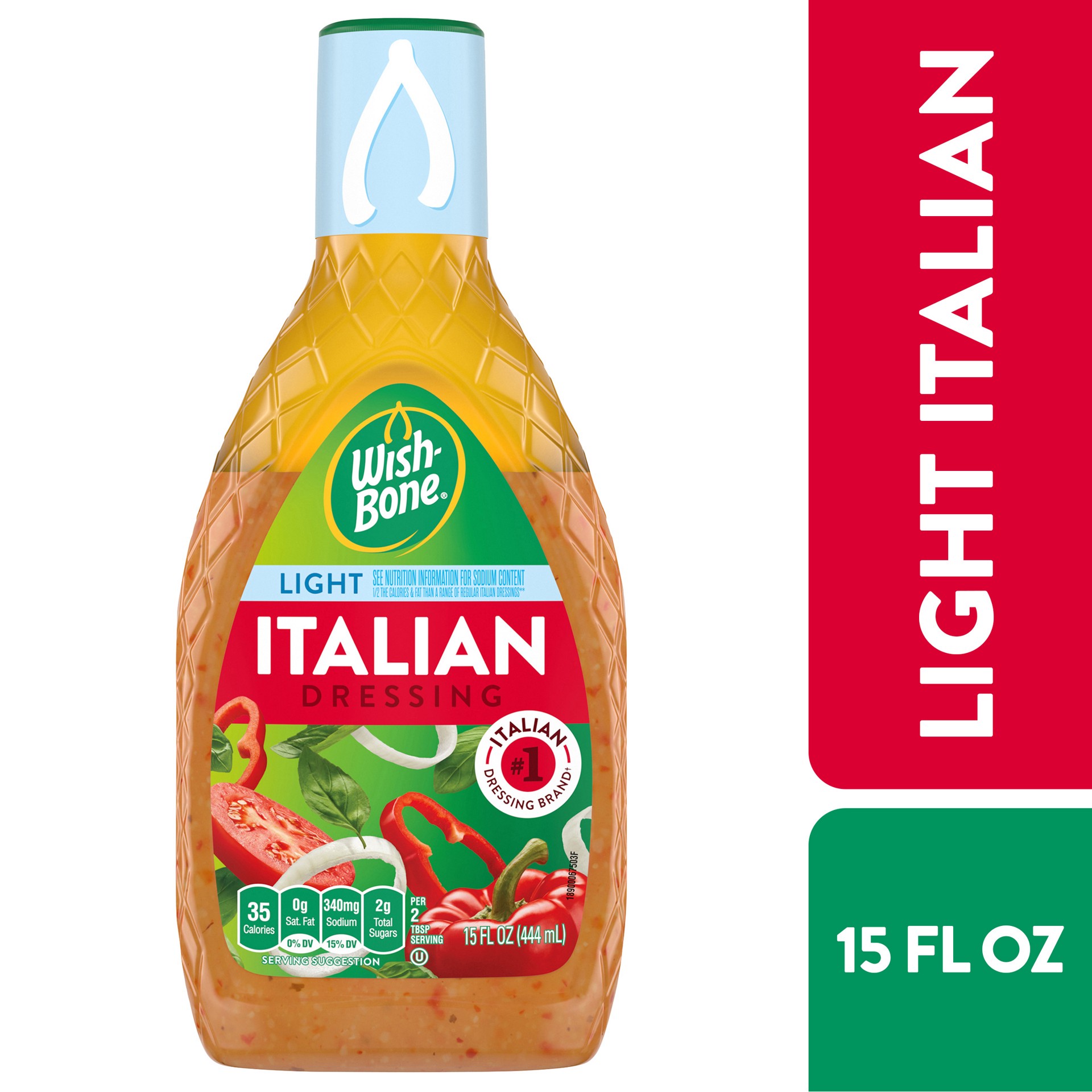 slide 1 of 5, Wish-Bone Light Italian Dressing 15 fl oz, 15 fl oz