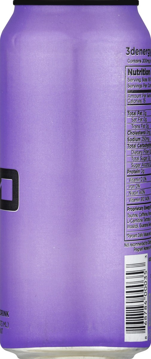 slide 8 of 9, 3D Grape Energy Drink 16 oz, 16 oz
