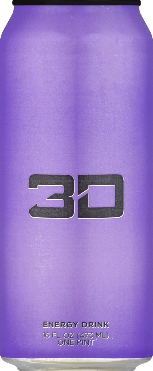 slide 1 of 9, 3D Grape Energy Drink - 16 oz, 16 oz