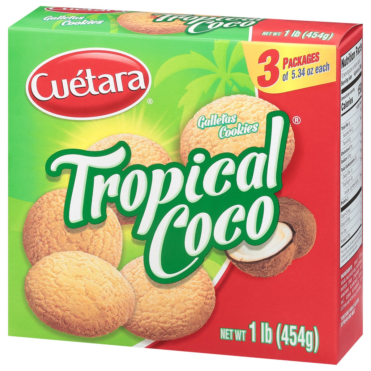 slide 3 of 9, Cuétara Tropical Coco Cookies 3 - 5.34 oz Packages, 5.34 oz
