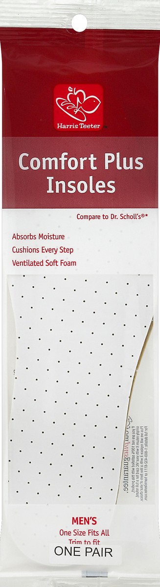 slide 2 of 2, Harris Teeter One Size Fits All Comfort Plus Mens Insoles, 1 pair
