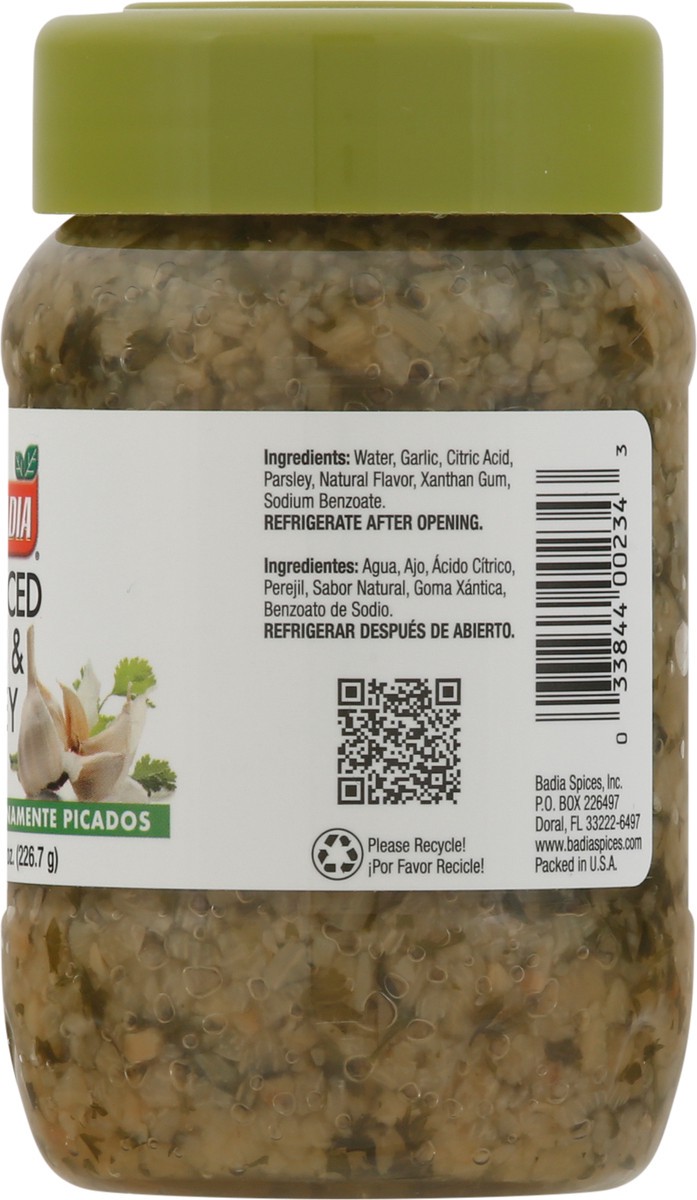 slide 8 of 9, Badia Minced Garlic And Parsley, 8 oz