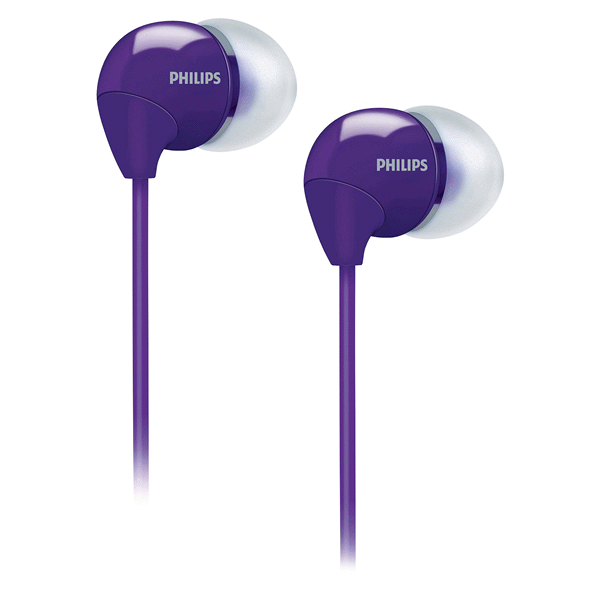 slide 1 of 1, Philips In-Ear Headphones She3590pp/28, Purple, 1 ct