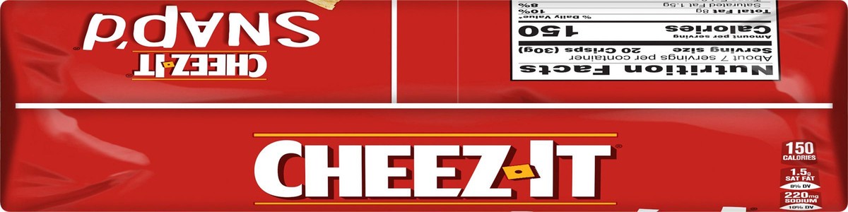 slide 3 of 13, Cheez-It Snap'd, Cheesy Baked Snacks, Parmesan Ranch, Made with Real Cheese, 7.5oz Bag, 7.5 oz