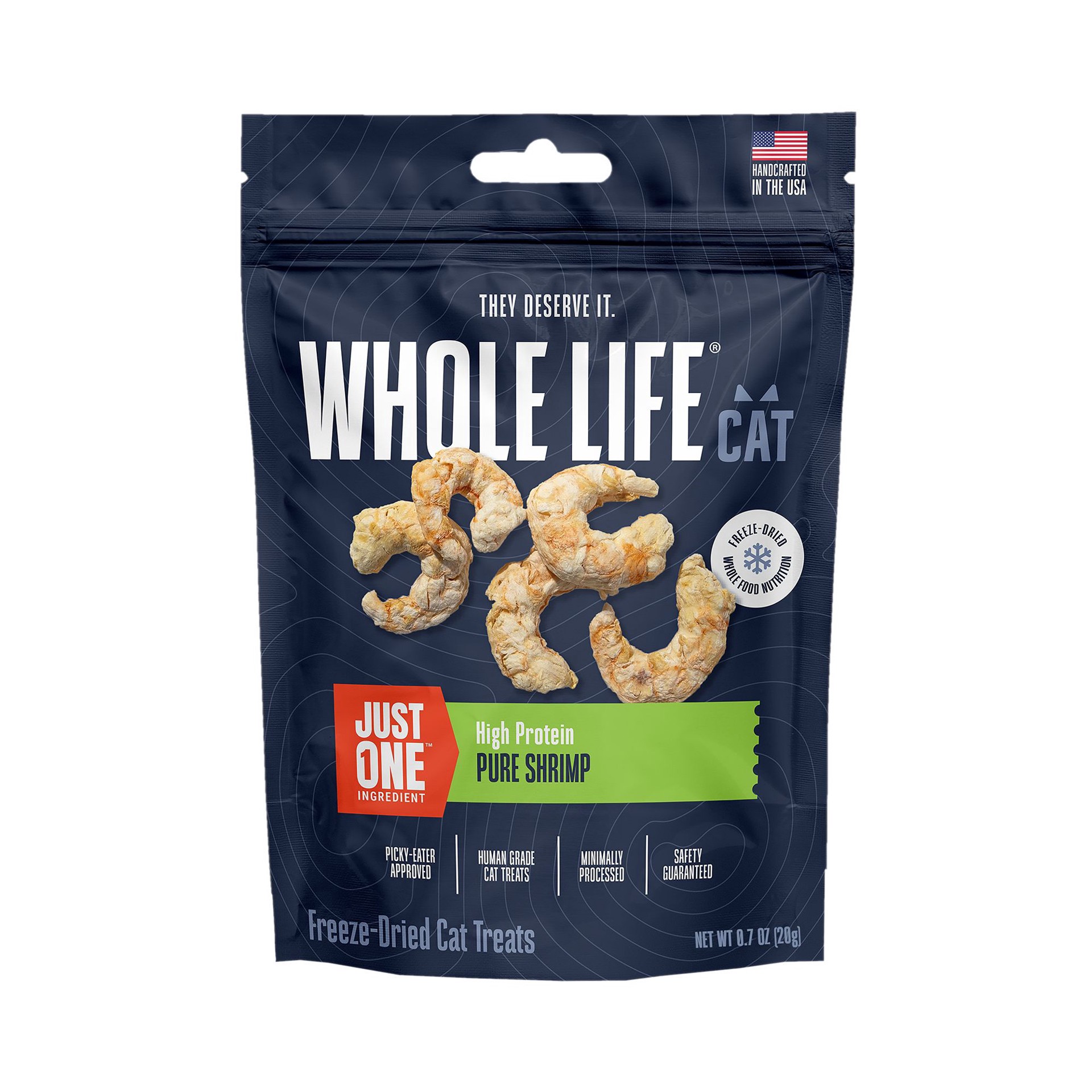 slide 1 of 1, Whole Life Pet Just One Shrimp Cat 0.7 Oz, 0.7 oz