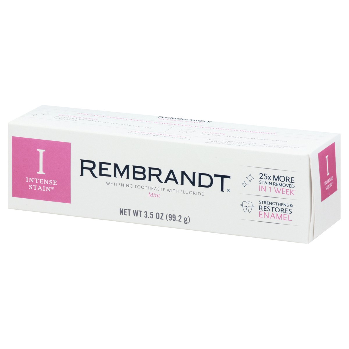 slide 4 of 13, Rembrandt Intense Stain Whitening Mint Toothpaste with Fluoride 3.5 ea, 3.50 ct