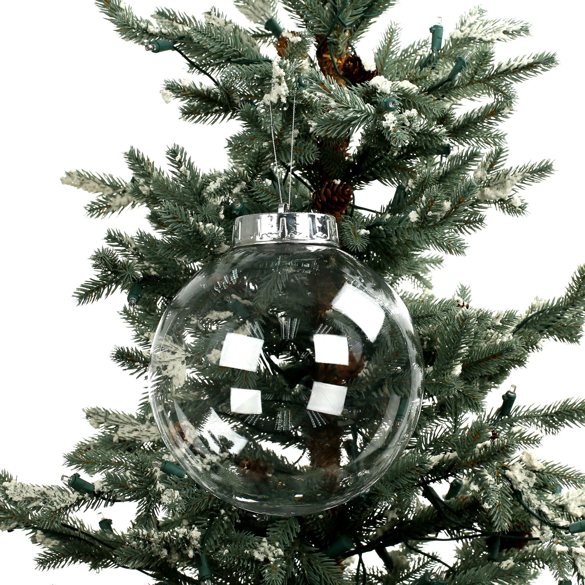 slide 2 of 2, 7.75" Clear Diy Plastic Ball Ornament By Make Market, 7.87 in x 7.87 in x 8.46 in
