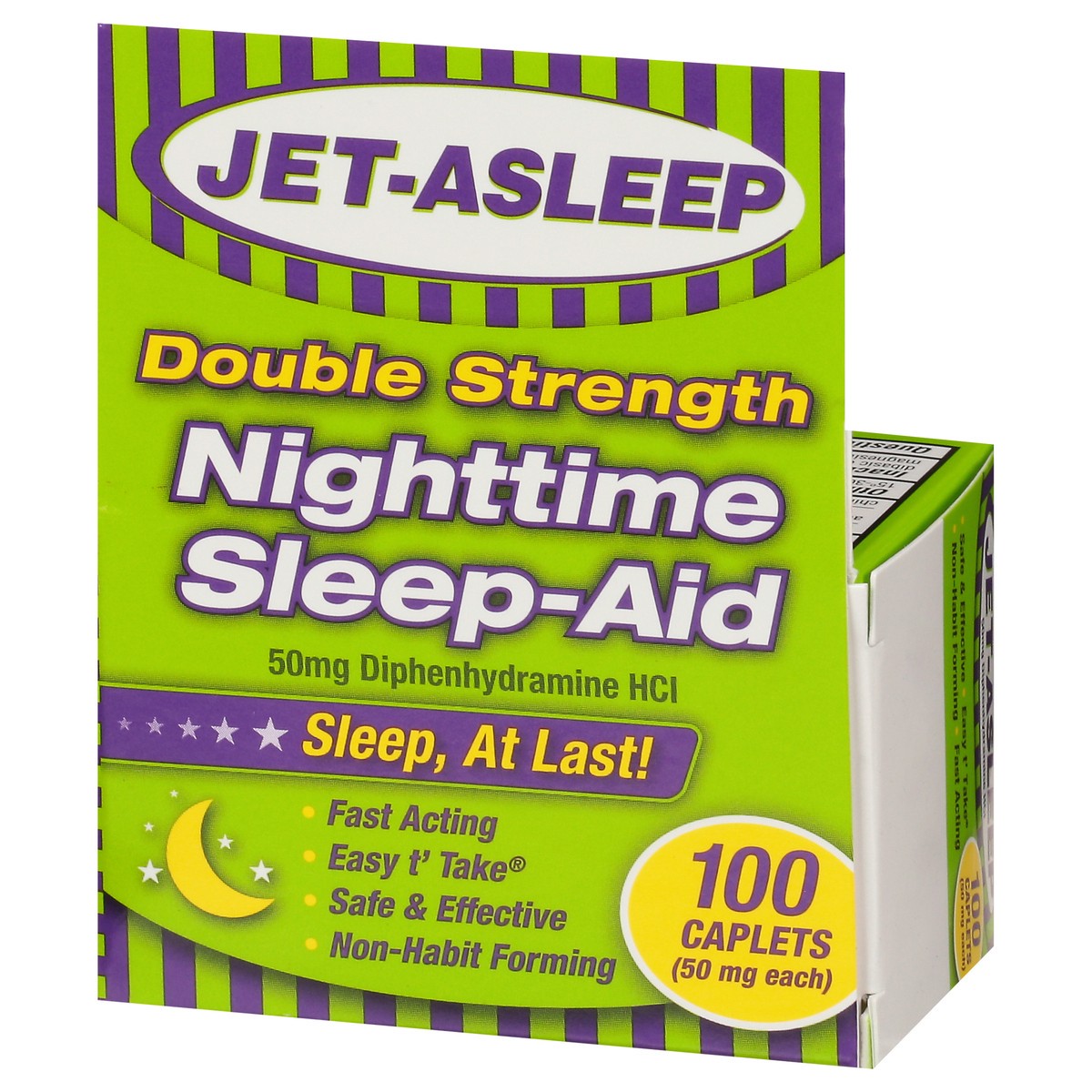 slide 3 of 9, Jet-Asleep Double Strength 50 mg Nighttime Sleep-Aid 100 Caplets, 100 ct