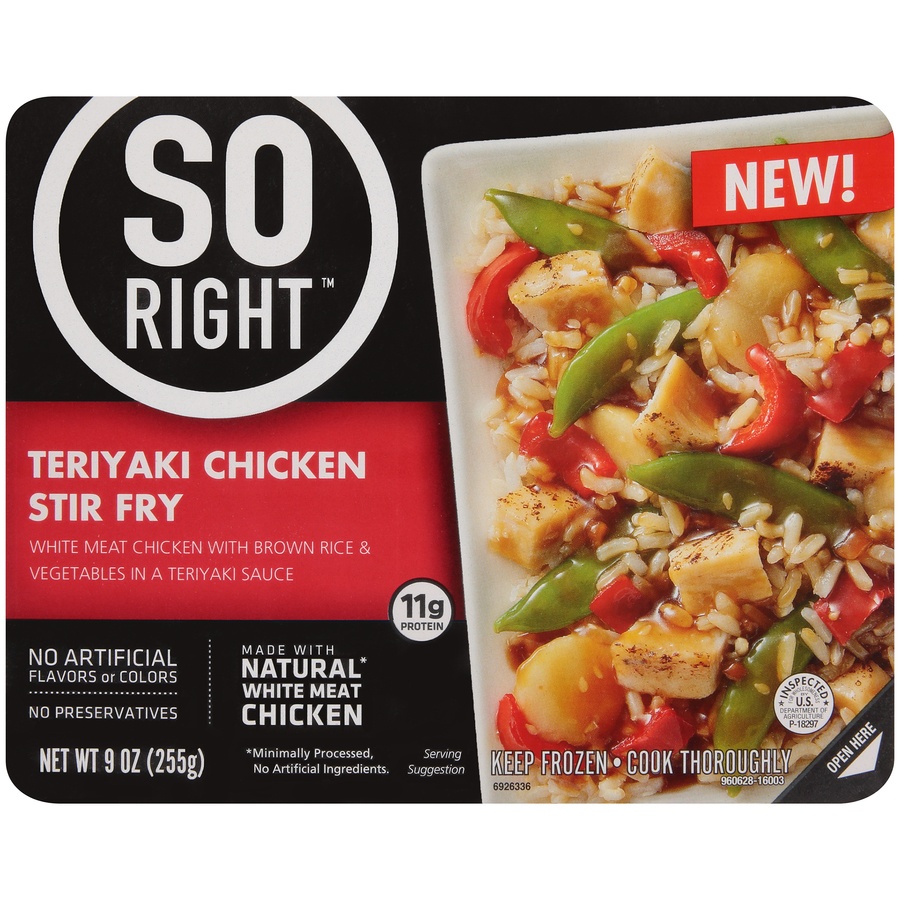 slide 1 of 1, So Right Teriyaki Chicken, 9 oz