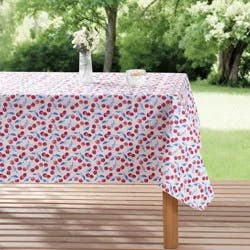 Meijer Corporate Seasonal Summer Peva Tablecloth, Cherries, 60 in x 84 in