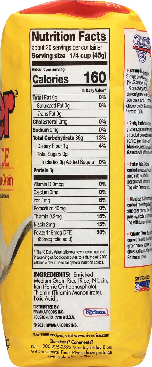 slide 12 of 13, River White Enriched Medium Grain Rice 32 oz, 32 oz