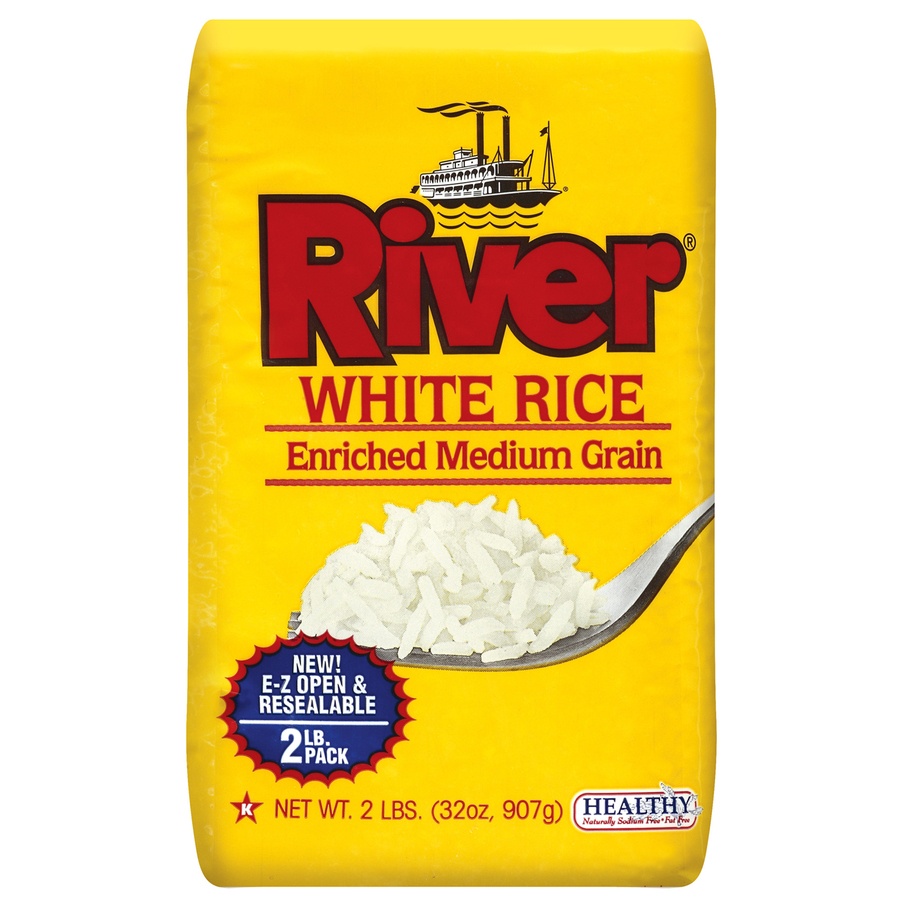 slide 1 of 3, River White Rice Medium Grain, 32 oz