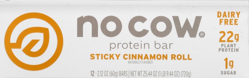 slide 1 of 1, No Cow Sticky Cinnamon Roll Protein Bars, 12 ct; 2.12 oz