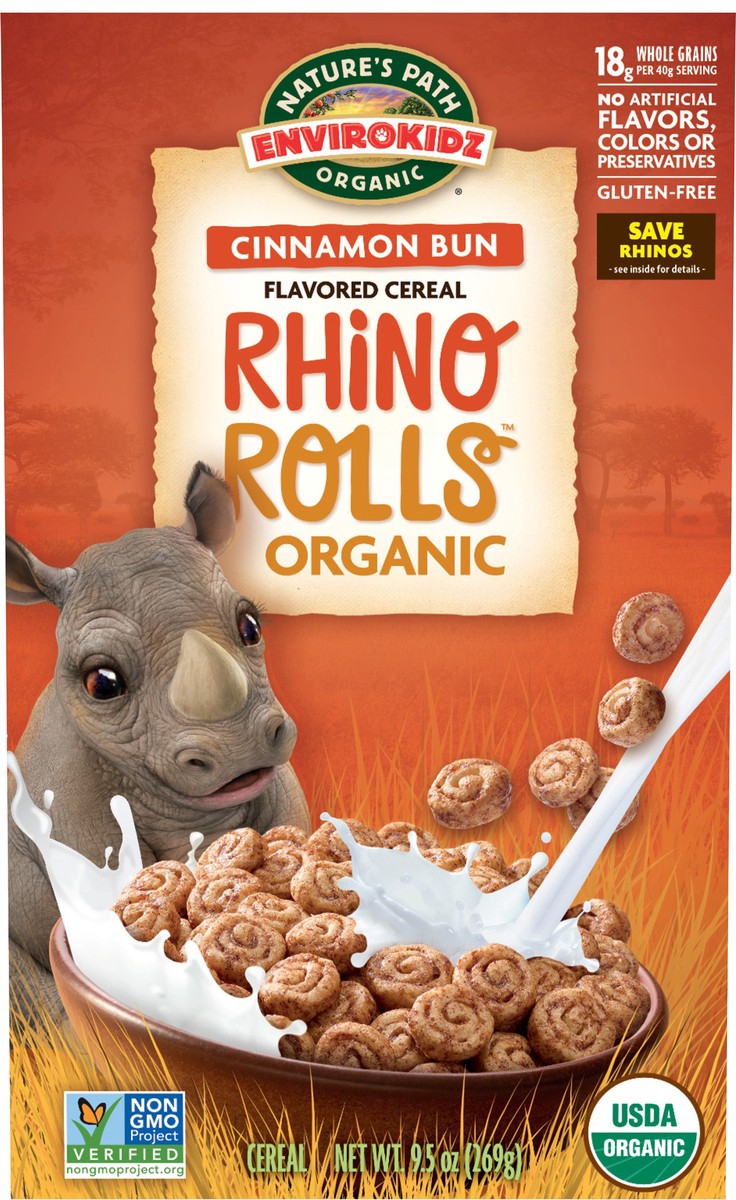 slide 3 of 3, Nature's Path Organic Nature's Path EnviroKidz Organic Rhino Rolls Cold Cereal 9.5oz Box, 9.5 oz