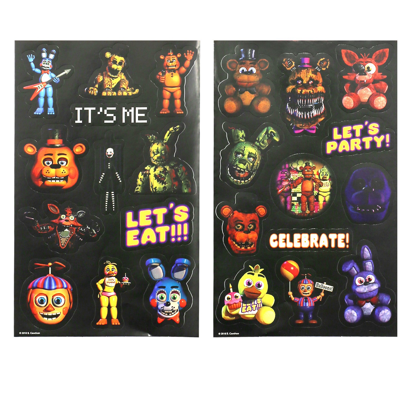 slide 2 of 3, Trends International Five Nights At Freddy's Stickers, 4.25 in x 8.25 in