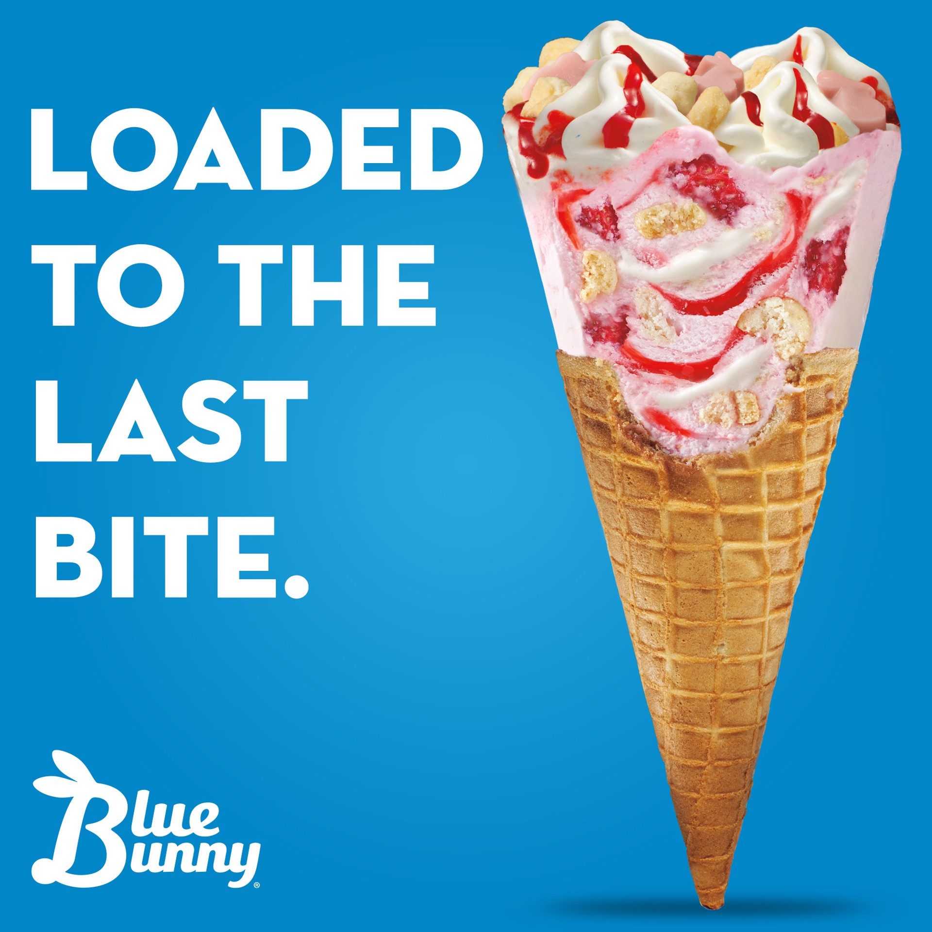 slide 2 of 5, Blue Bunny Load'd Cones Strawberry Shortcake, Frozen Dessert for Winter, 4 Pack, 16 fl oz